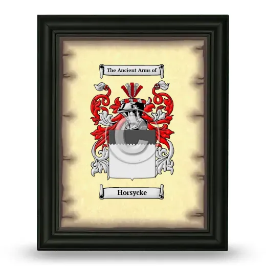 Horsycke Coat of Arms Framed - Black