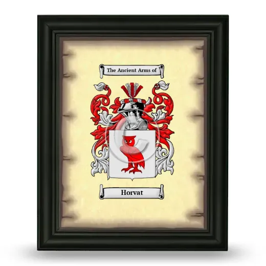 Horvat Coat of Arms Framed - Black