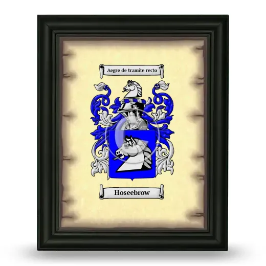 Hoseebrow Coat of Arms Framed - Black