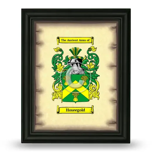 Hoseegold Coat of Arms Framed - Black