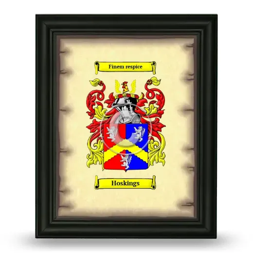Hoskings Coat of Arms Framed - Black