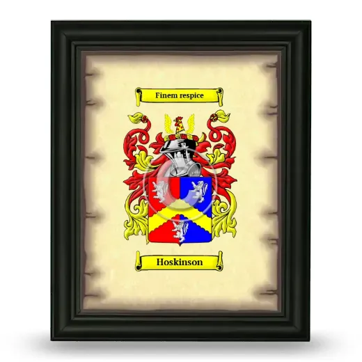 Hoskinson Coat of Arms Framed - Black