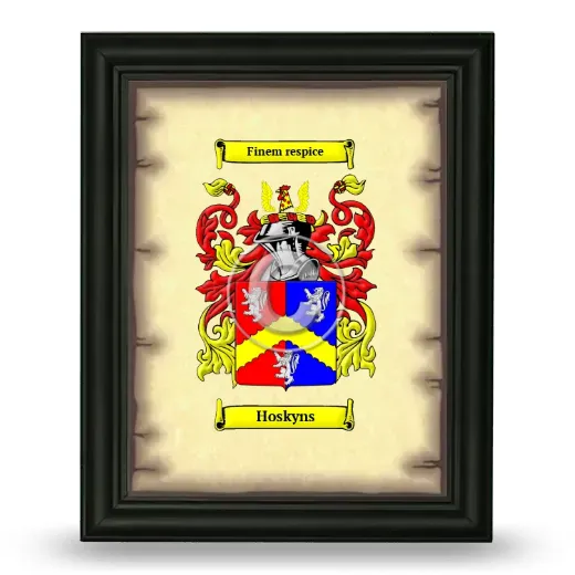 Hoskyns Coat of Arms Framed - Black