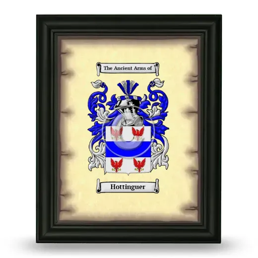 Hottinguer Coat of Arms Framed - Black