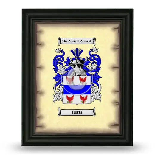Hotts Coat of Arms Framed - Black