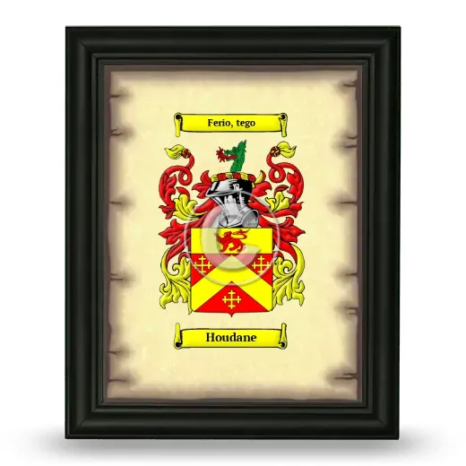 Houdane Coat of Arms Framed - Black