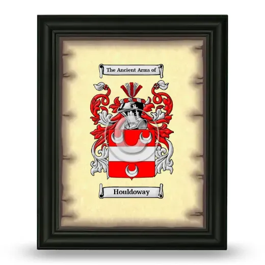 Houldoway Coat of Arms Framed - Black