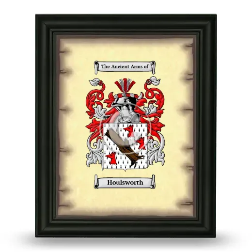 Houlsworth Coat of Arms Framed - Black