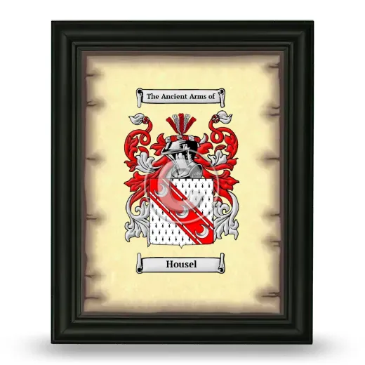 Housel Coat of Arms Framed - Black