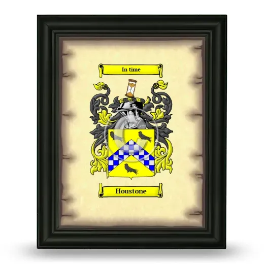 Houstone Coat of Arms Framed - Black