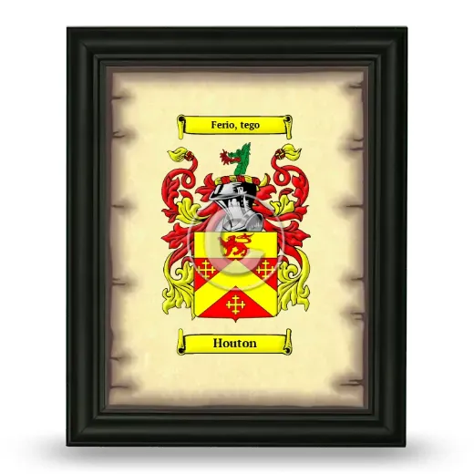 Houton Coat of Arms Framed - Black