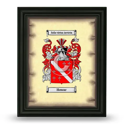 Howar Coat of Arms Framed - Black