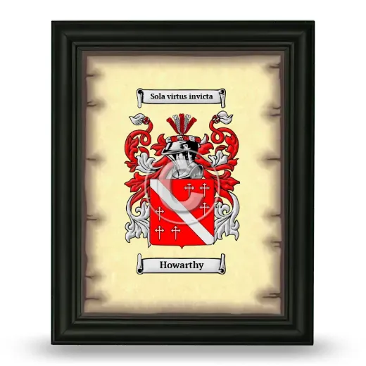 Howarthy Coat of Arms Framed - Black
