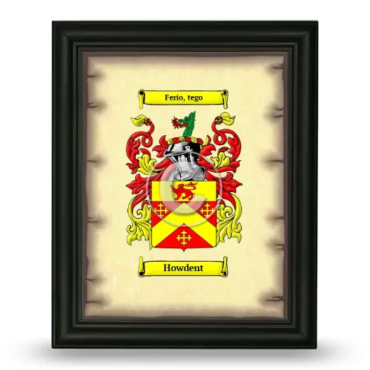 Howdent Coat of Arms Framed - Black