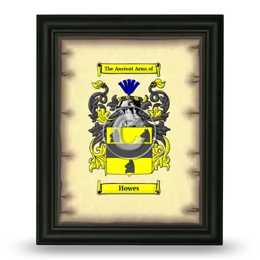 Howes Coat of Arms Framed - Black