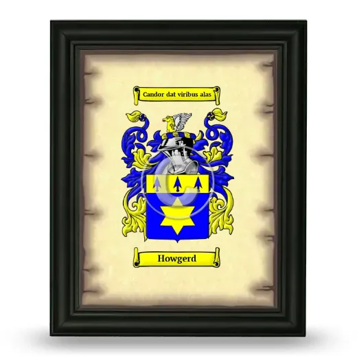 Howgerd Coat of Arms Framed - Black