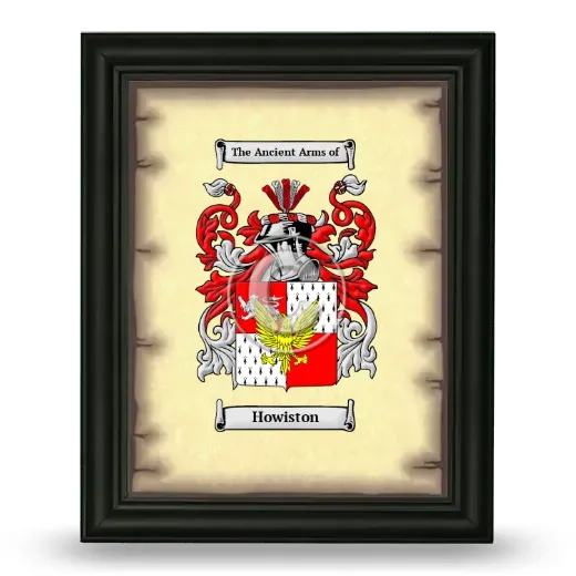 Howiston Coat of Arms Framed - Black