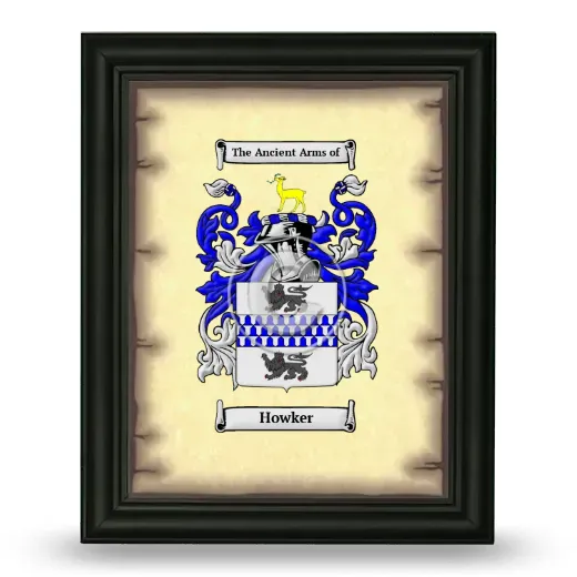 Howker Coat of Arms Framed - Black