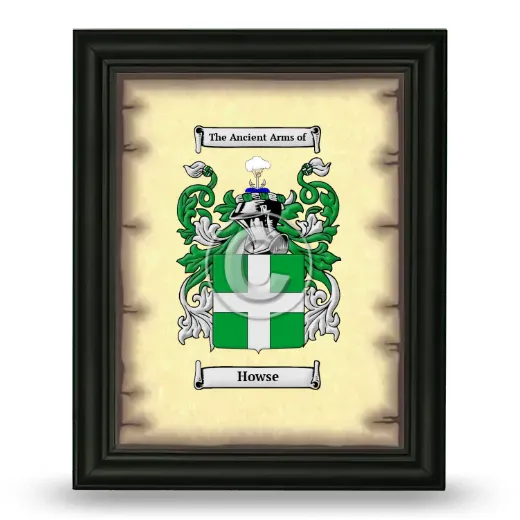 Howse Coat of Arms Framed - Black