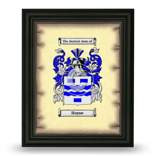 Hoyne Coat of Arms Framed - Black