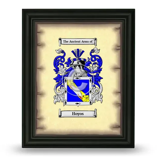Hoyos Coat of Arms Framed - Black