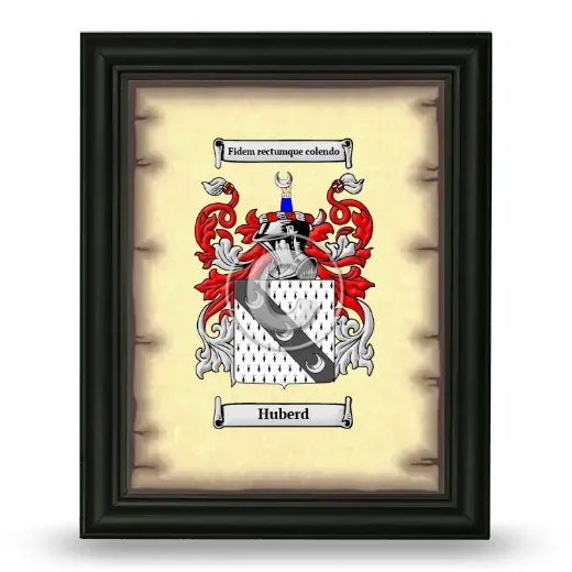 Huberd Coat of Arms Framed - Black