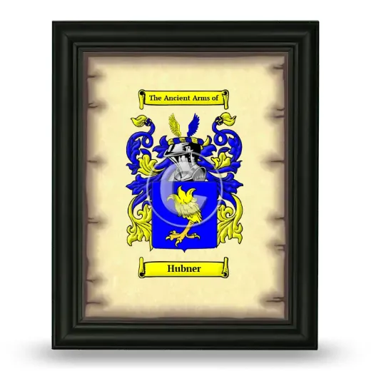 Hubner Coat of Arms Framed - Black