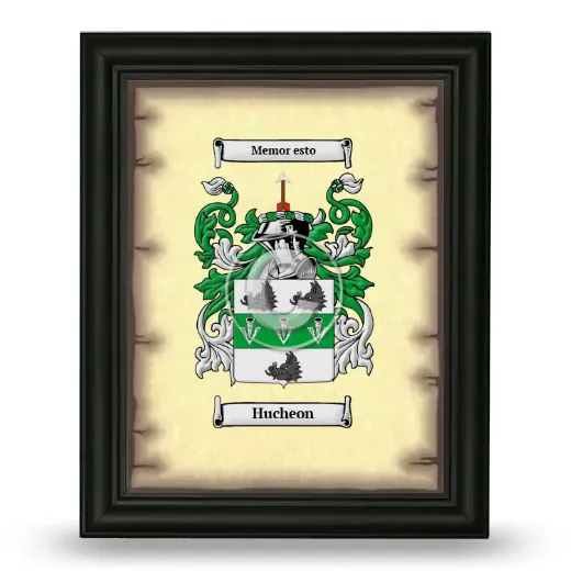 Hucheon Coat of Arms Framed - Black