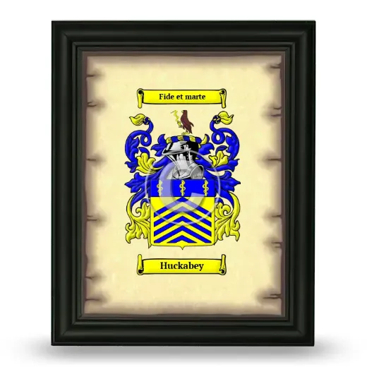 Huckabey Coat of Arms Framed - Black