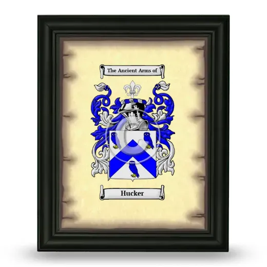 Hucker Coat of Arms Framed - Black