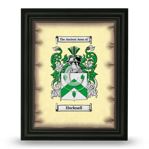 Hucknall Coat of Arms Framed - Black