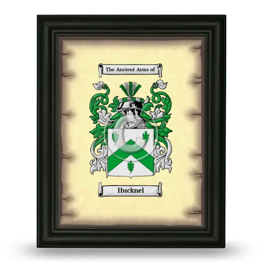 Hucknel Coat of Arms Framed - Black