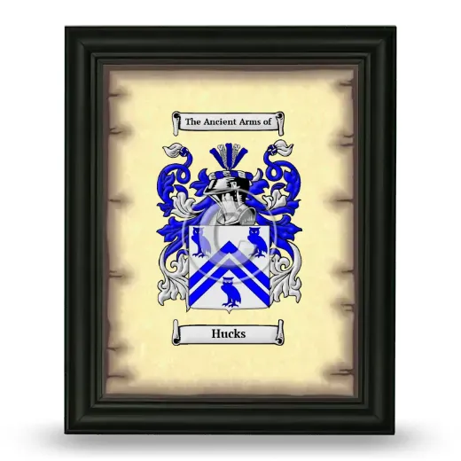 Hucks Coat of Arms Framed - Black