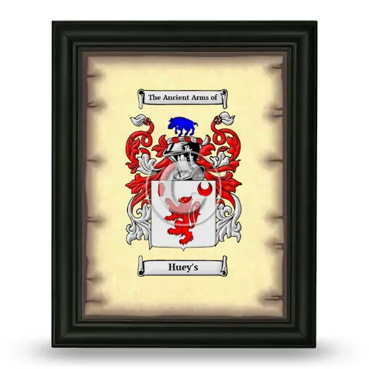 Huey's Coat of Arms Framed - Black