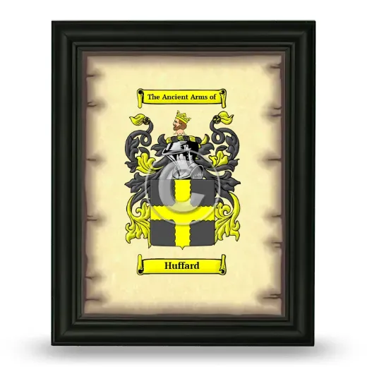 Huffard Coat of Arms Framed - Black