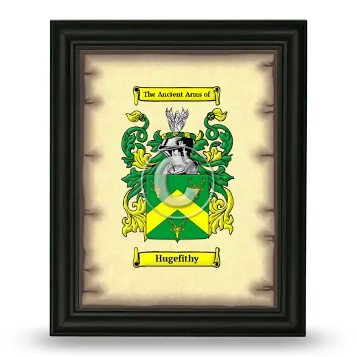 Hugefithy Coat of Arms Framed - Black