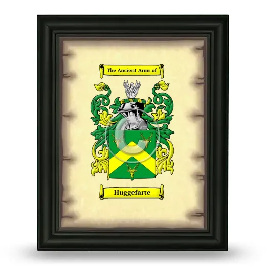 Huggefarte Coat of Arms Framed - Black