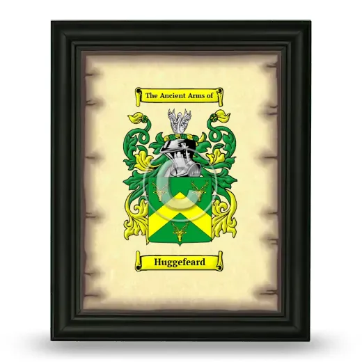 Huggefeard Coat of Arms Framed - Black