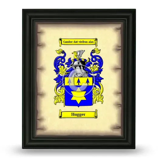 Hugger Coat of Arms Framed - Black