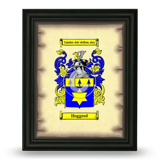 Huggerd Coat of Arms Framed - Black