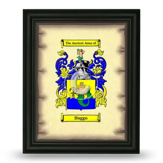 Huggo Coat of Arms Framed - Black