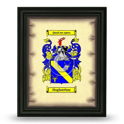 Hughorthay Coat of Arms Framed - Black