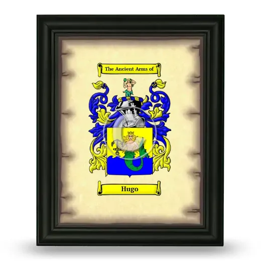 Hugo Coat of Arms Framed - Black