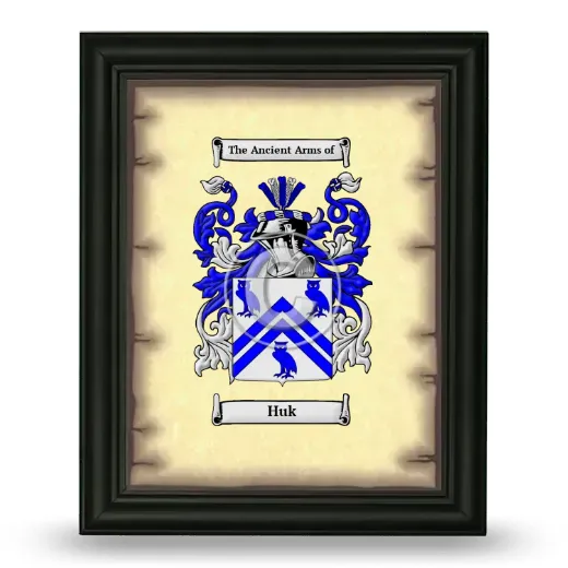 Huk Coat of Arms Framed - Black