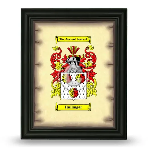 Hullinger Coat of Arms Framed - Black