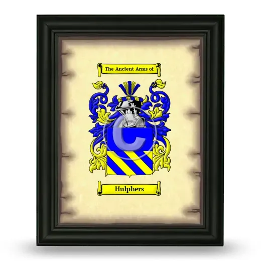 Hulphers Coat of Arms Framed - Black