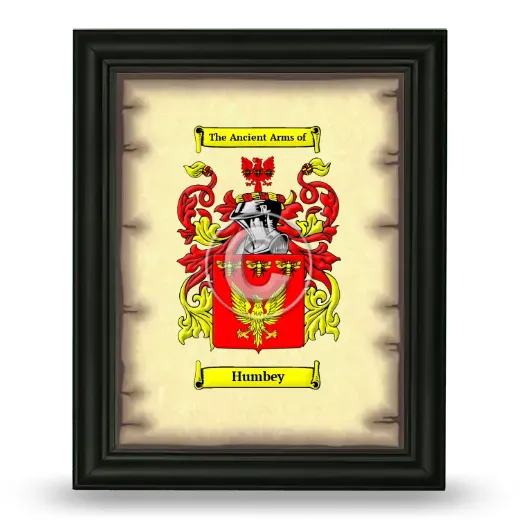Humbey Coat of Arms Framed - Black