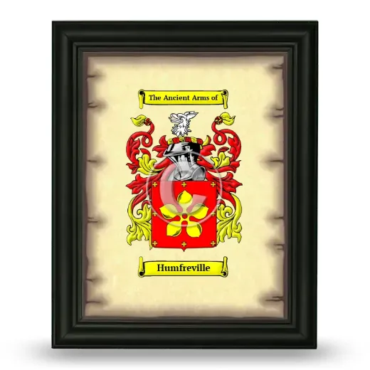 Humfreville Coat of Arms Framed - Black