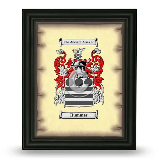 Hummer Coat of Arms Framed - Black