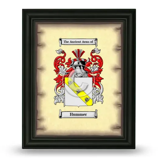 Hummer Coat of Arms Framed - Black